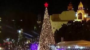 Bethlehem street celebrating Christmas
